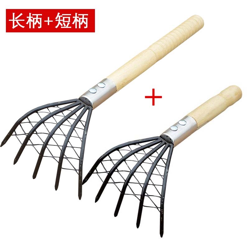 赶海神器海边沙滩耙子贝壳蛤蜊挖牡蛎螃蟹蛏子不锈钢水草工具套装