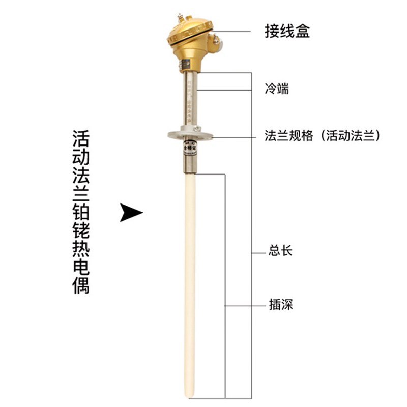 S型铂铑热电偶WRP-130/230耐高温0-1600度刚玉管热X电偶温度传感