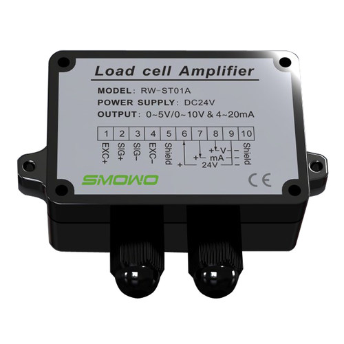 SMOWO称重变送器RW-ST01A压力放大器0-10v-5v传感器PLC测力4-20ma