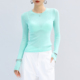 湖绿色高质量针织打底衫 内搭上衣轻奢高级感 超好看修身 女秋季 薄款
