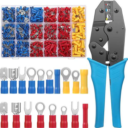 1601PCS+盒装+绝缘环叉铲对接连接器,带HS-30J压线钳套件