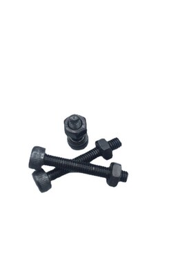 500PCS黑色内六角螺丝带螺帽螺母套装圆柱头杯头组合螺钉M3M5