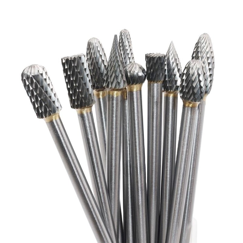 硬质合金钨d钢打磨头加长柄6x10x150mm旋转锉电磨风磨金属打磨铣