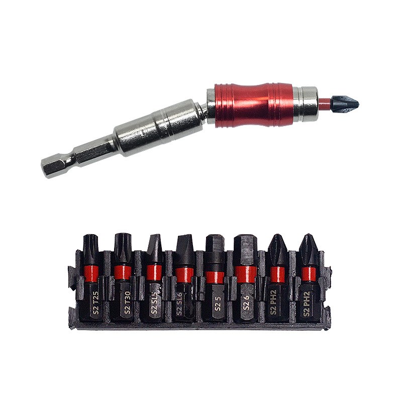 变向接杆泡c壳套装10pc多角度六角柄转换加长杆批头快换头