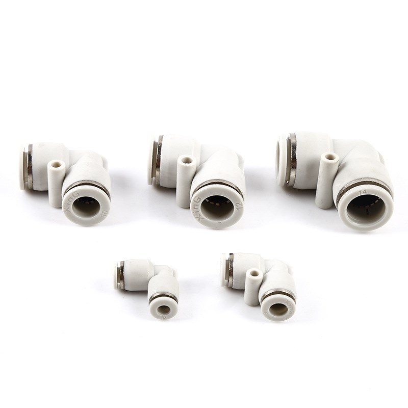 L型两通气动快速快插接头PV-w4/6/8/10/12/14/16气动接头