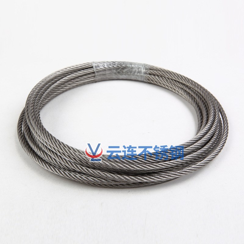 304不锈钢钢丝绳 1.2mm 7*7包胶F钢丝绳 起重牵引大棚装饰晒衣不