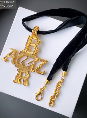 Christian lacroix拉夸丝绒稀有项链拉夸经典系列