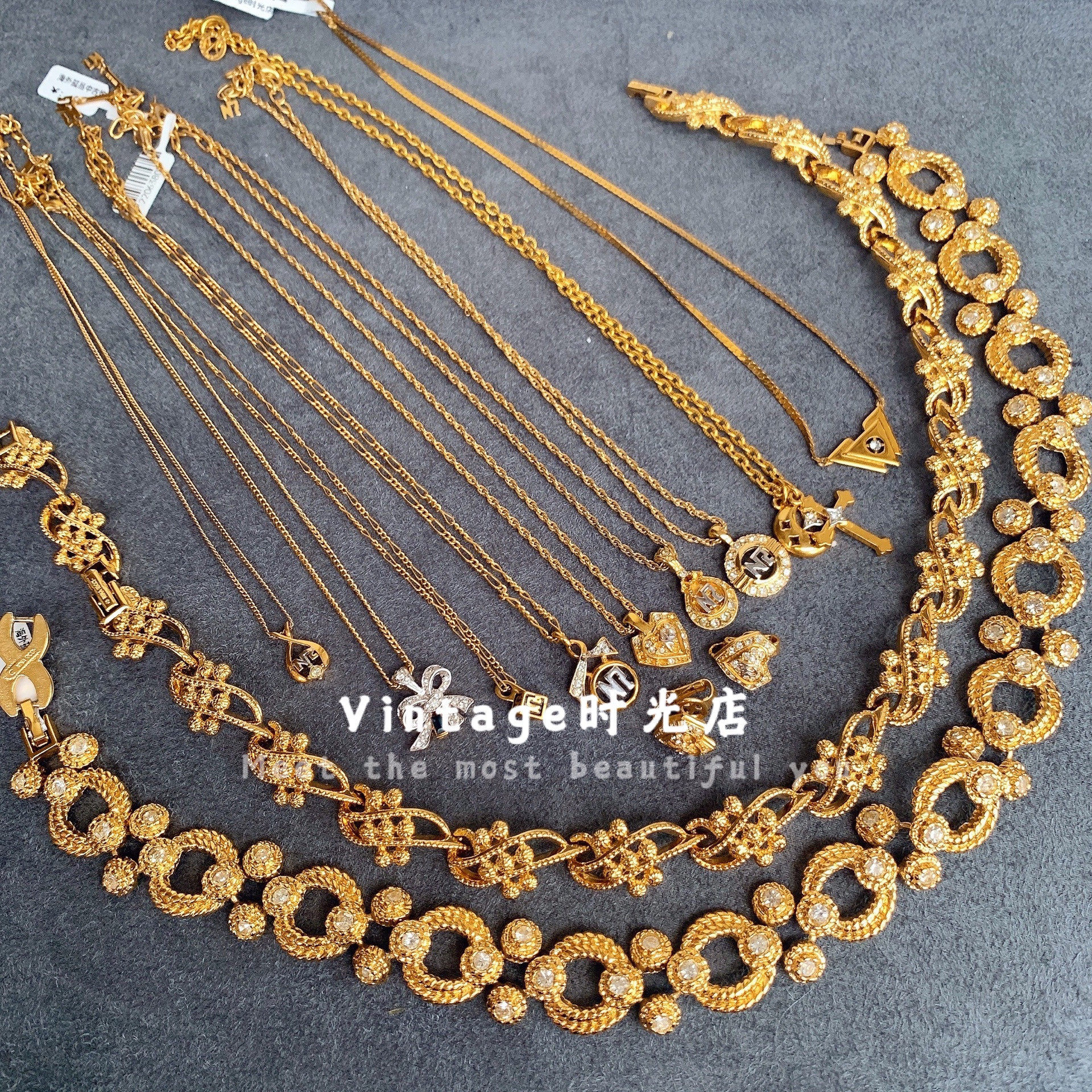 百搭古董复古vintage中古nina ricci莲娜丽姿项链