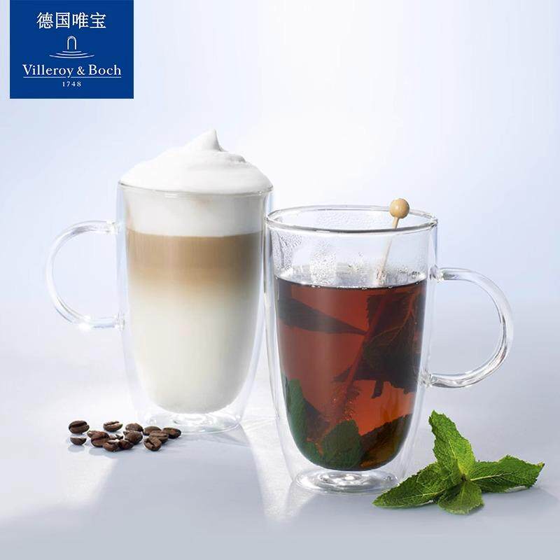 德国进口双层玻璃咖啡杯带把手图片