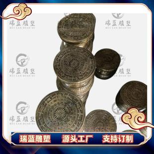 纯铜铸造大型广西壮族铜鼓雕塑锻铜民族乐器铜鼓广场园林景观摆件