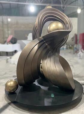 简约现代玻璃钢抽象飘带酒店大堂雕塑售楼处展厅大型异形装饰摆件