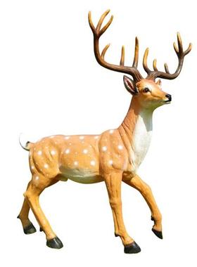 玻璃钢动物仿真梅花鹿雕塑摆件幼儿园户外草坪装饰花园林景观小品