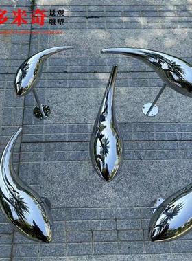 简约不锈钢鱼雕塑庭院售楼部水池定制小鱼装饰品景观流水鱼群摆件