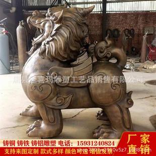 大型纯铜貔貅生产厂家铸铜动物雕塑铜麒麟貔貅公司酒店门口摆件