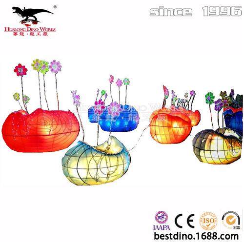 自贡亮化灯会制作厂家新款花灯宫灯户外美陈灯雕装饰节日活动引流