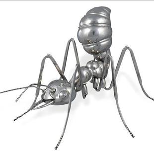 厂家供应不锈钢钢棍编织动物金属丝镂空蚂蚁雕塑昆虫艺术摆件