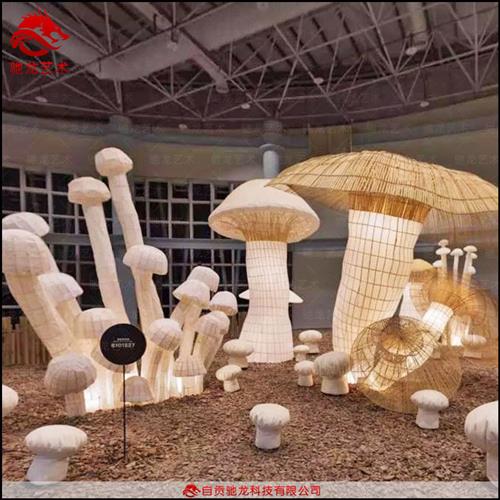 竹编蘑菇竹艺编织定制造型大型竹编装置室外防水竹子造型定做厂家