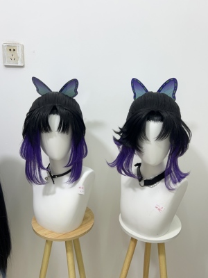 阁主家 鬼灭之刃蝴蝶cosplaycos头发马尾小丸子动漫扎发渐变成品