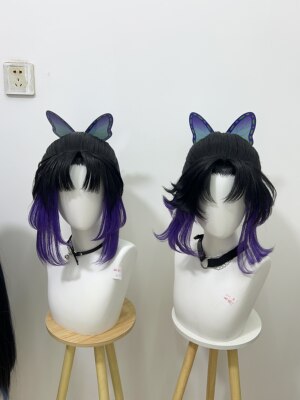 阁主家鬼灭之刃蝴蝶cosplaycos头发马尾小丸子动漫扎发渐变成品