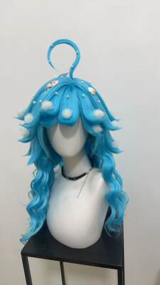 阁主家王者小美人鱼朵莉亚 cos成品假发仿真头皮顶造型也做好