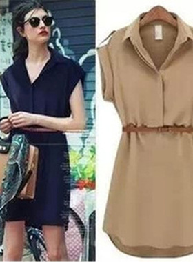 2017 Women Summer Dress V-Neck Short Solid Plus Size dress