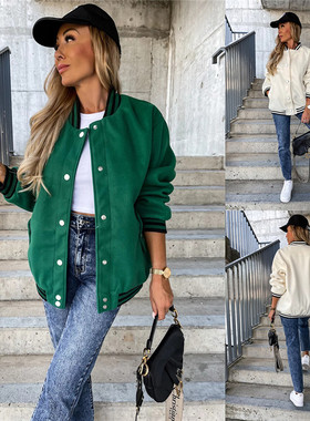 Autumn winter new color baseball jersey women coat 休闲外套