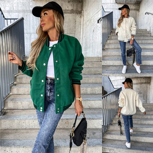 Autumn winter new color baseball jersey women coat 休闲外套