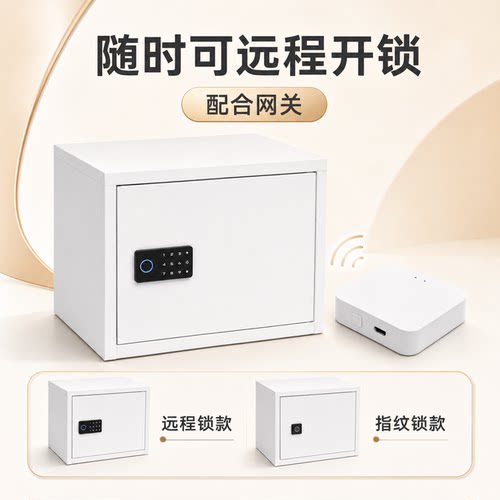 远程开锁收纳柜指纹锁智能锁储物柜家用学生小型文件柜外卖存放柜