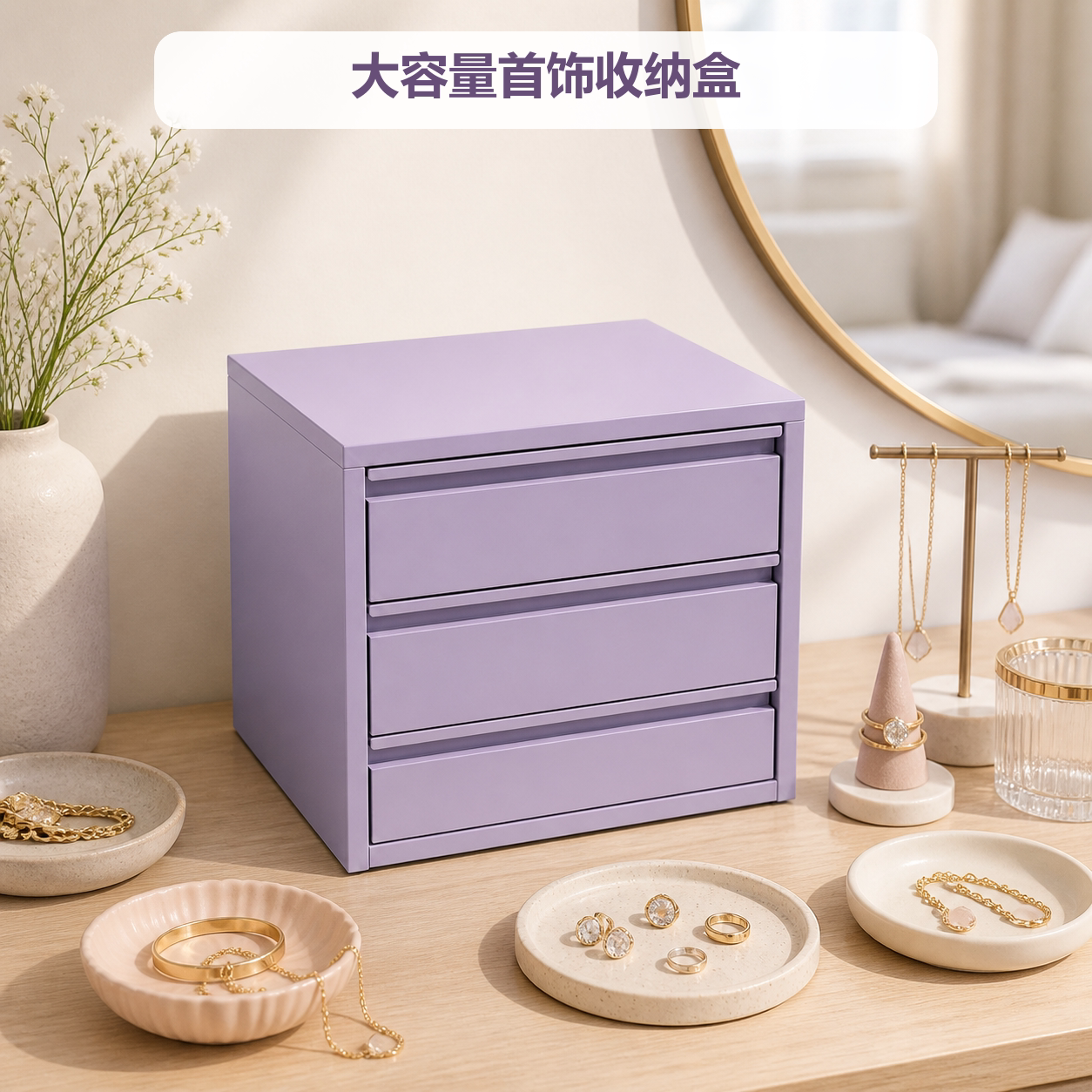 多层多巴胺首饰收纳盒图片