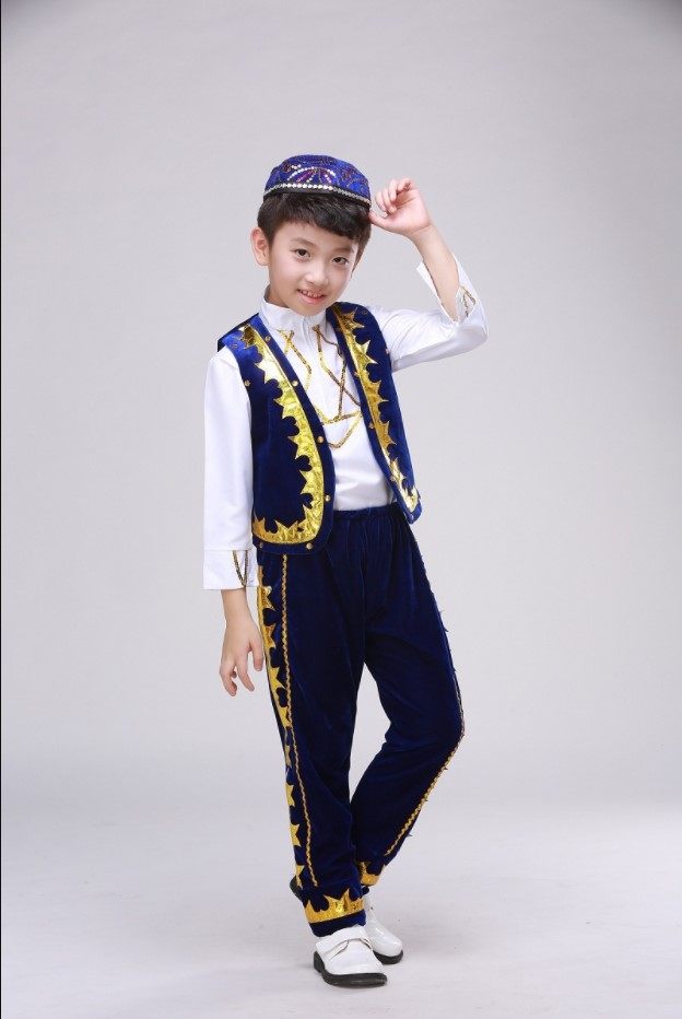 儿童男款维族演出服新疆表演服乌孜别克族民族风民族服装舞蹈服饰