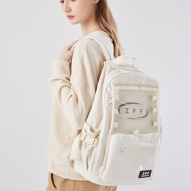 ZPF?双肩包女大容量轻便旅行背包大学生ins风简约时尚高中生书包