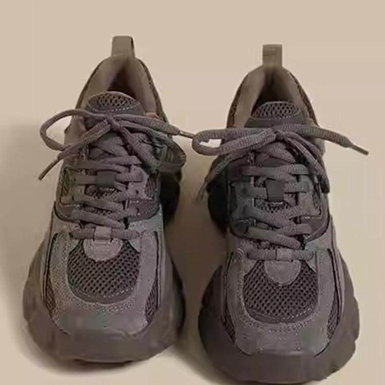 厚底老爹鞋女2025春秋季新款爆款重工增高百搭复古做旧灰色运动鞋,女鞋,老爹鞋,淘宝优惠券,粉丝福利购,淘宝优惠卷