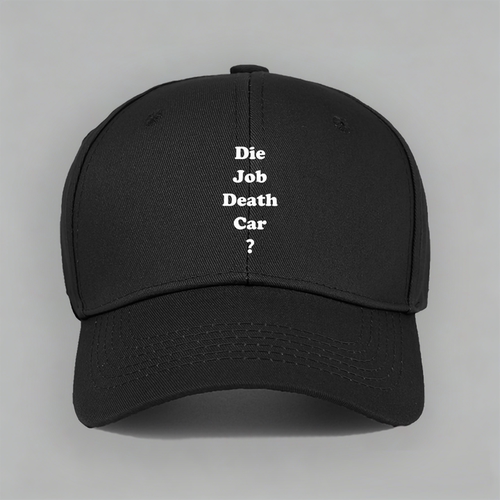 die job death car 日语呆胶布谐音梗大丈夫没事吧棉棒球鸭舌帽子