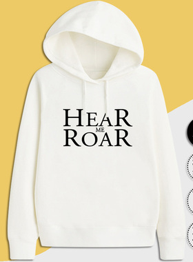 定调 Hear Me Roar听我怒吼 权力的游戏兰尼斯特家族箴言字母卫衣