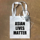 matter亚洲人亚裔命贵美式 asian lives 文字帆布包印字母