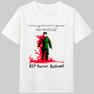 Palestine亚伦布什内尔t恤衣服 Bushnell巴勒斯坦free RIP Aaron