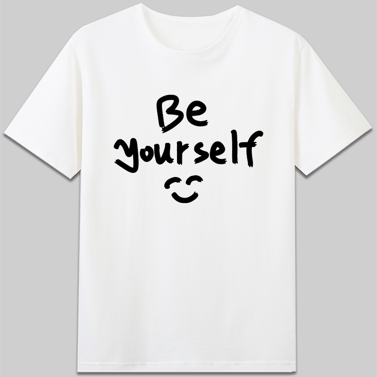 be yourself个性英文字母可爱有趣味青少年短袖T恤印花纯棉衣服潮