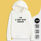 英语slogan口号纯棉连帽衫 VERY 定调 PERSON BUSY 卫衣