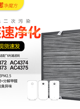 适配飞利浦空气净化器过滤网AC4374/AC4375/AC4138过滤芯除尘除醛