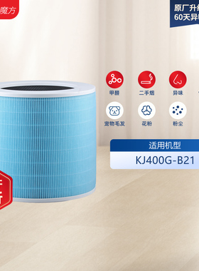 适配美的空气净化器过滤网KJ400G-B21滤芯FC-40B高效HEPA活性炭网
