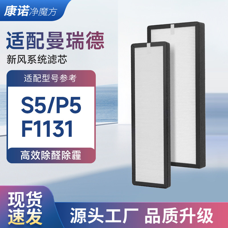 适配曼瑞德新风滤芯S5/P5过滤网