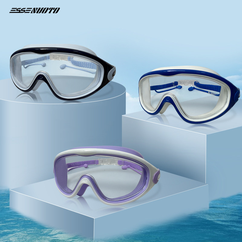 泳镜高清防雾防水儿童小朋友护目大框近视带度数专业耳塞一体专业