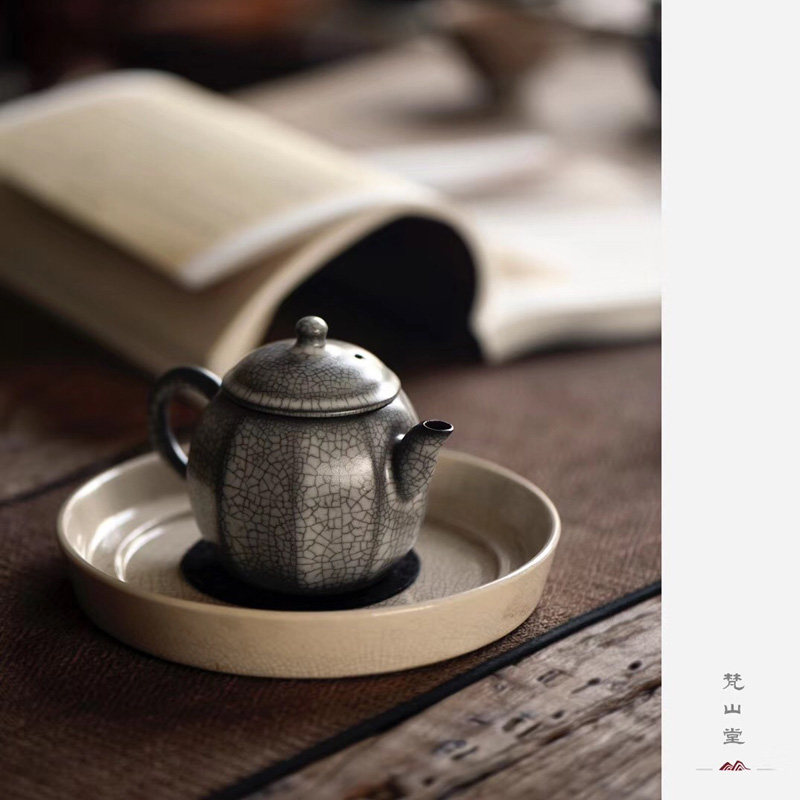 梵山堂景德镇老岩泥陶壶侧把壶手工泡茶壶小号单个功夫茶具单壶