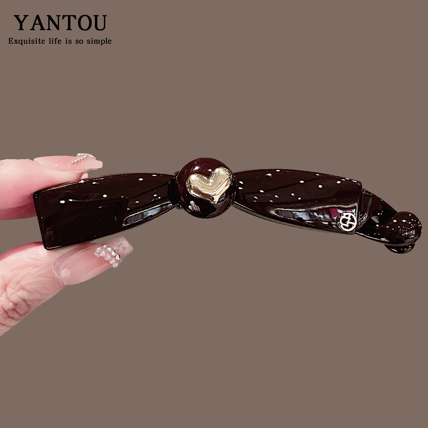 复古甜酷爱心香蕉夹蝴蝶结竖夹发卡气质高级感马尾夹懒人盘发抓夹,饰品/流行首饰/时尚饰品新,发饰,淘宝优惠券,粉丝福利购,淘宝优惠卷