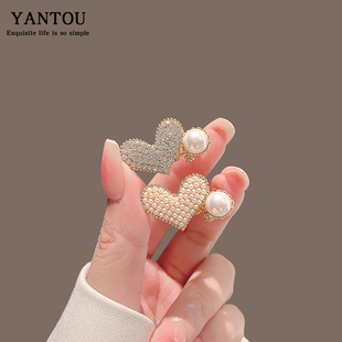 珍珠水钻小发夹迷你刘海发夹韩国甜美少女侧边夹顶夹前额固定卡子