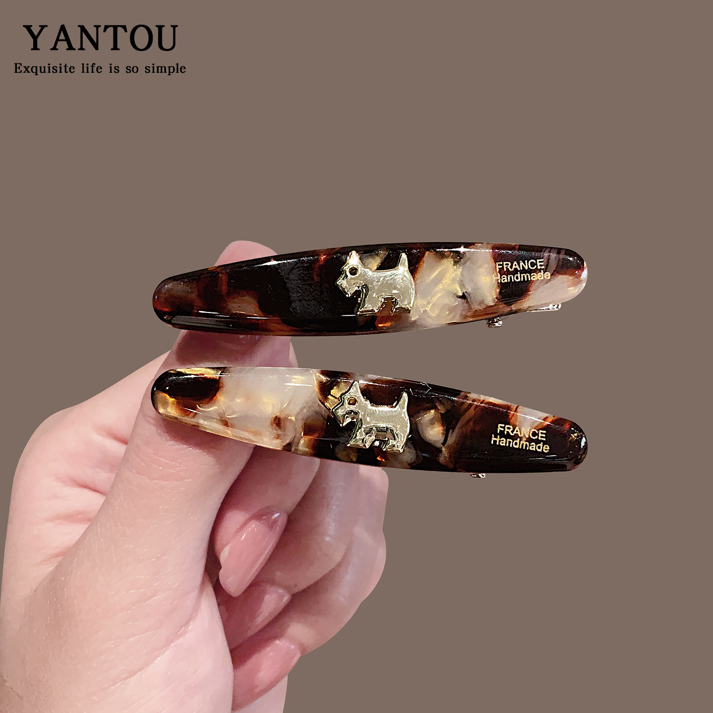 气质刘海夹侧边前额一字碎发夹女