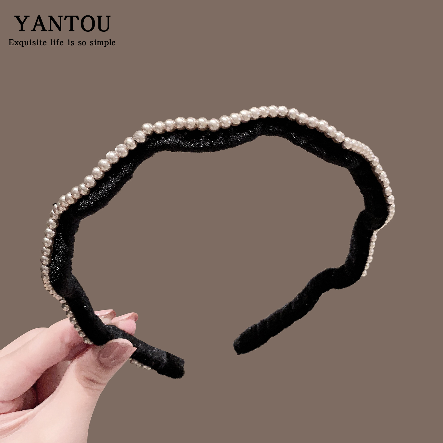 波浪形发箍女简约气质百搭发卡