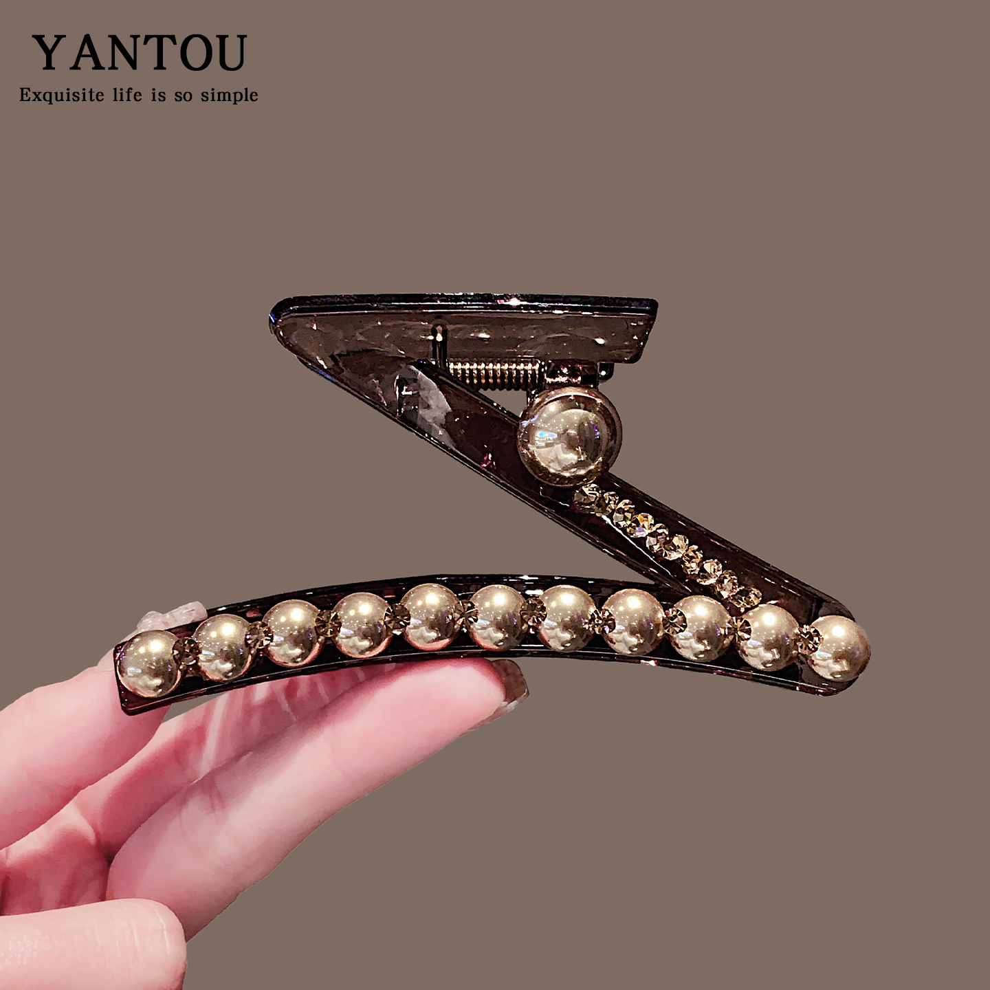 盘发鲨鱼夹发抓夹时尚发卡发夹