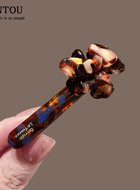 韩国醋酸晕染花朵发夹2025新款高级感侧边刘海夹头饰发卡鸭嘴夹