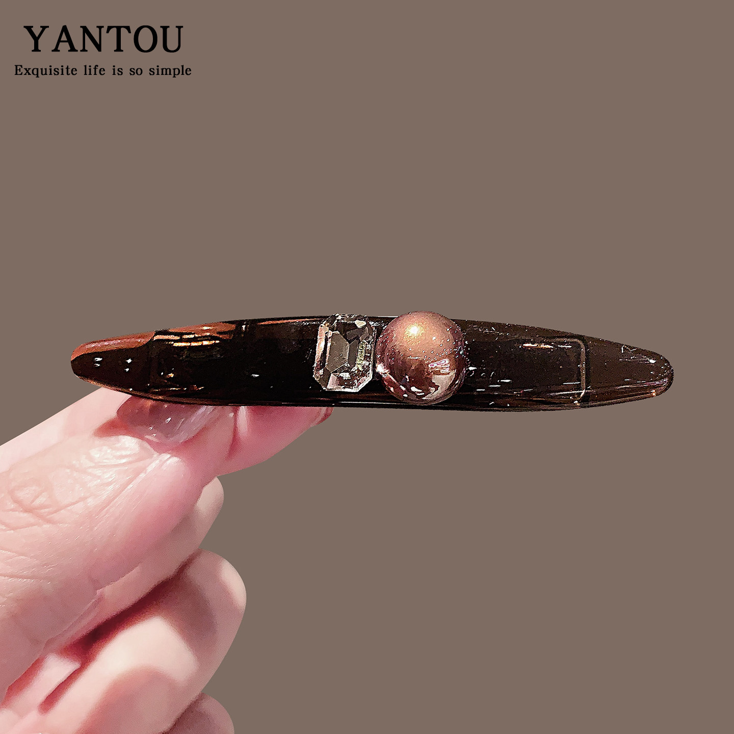 气质高端闪钻发夹侧边一字碎发鸭嘴夹女2025新款前额刘海夹子头饰,饰品/流行首饰/时尚饰品新,发饰,淘宝优惠券,粉丝福利购,淘宝优惠卷